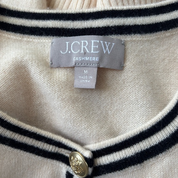 J. Crew Cream and Black Trim Cardigan - Picture 5 of 5